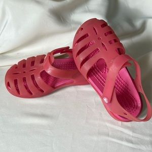 Crocs toddler C8 Isabella Jelly sandals pink